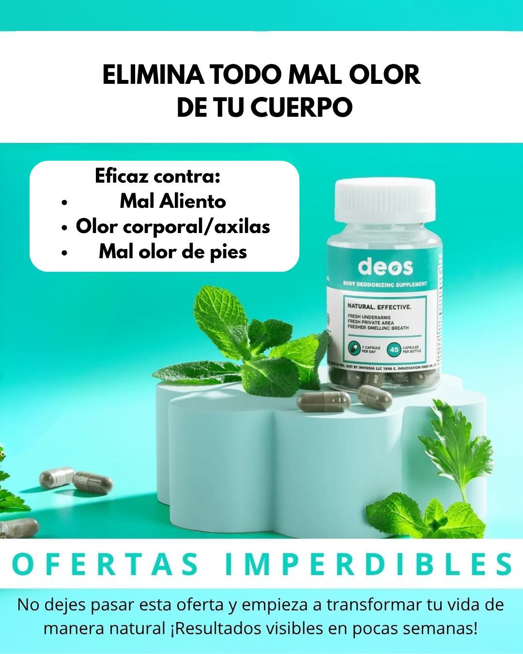 ✨ Deos – Elimina el Mal Aliento y Olor Corporal 🍃💊 | Frescura Interna Garantizada ✨